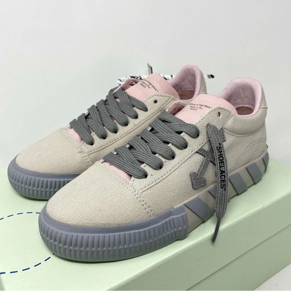 Off-White Virgil Abloh Women's Canvas Sneakers - Picture 5 of 11